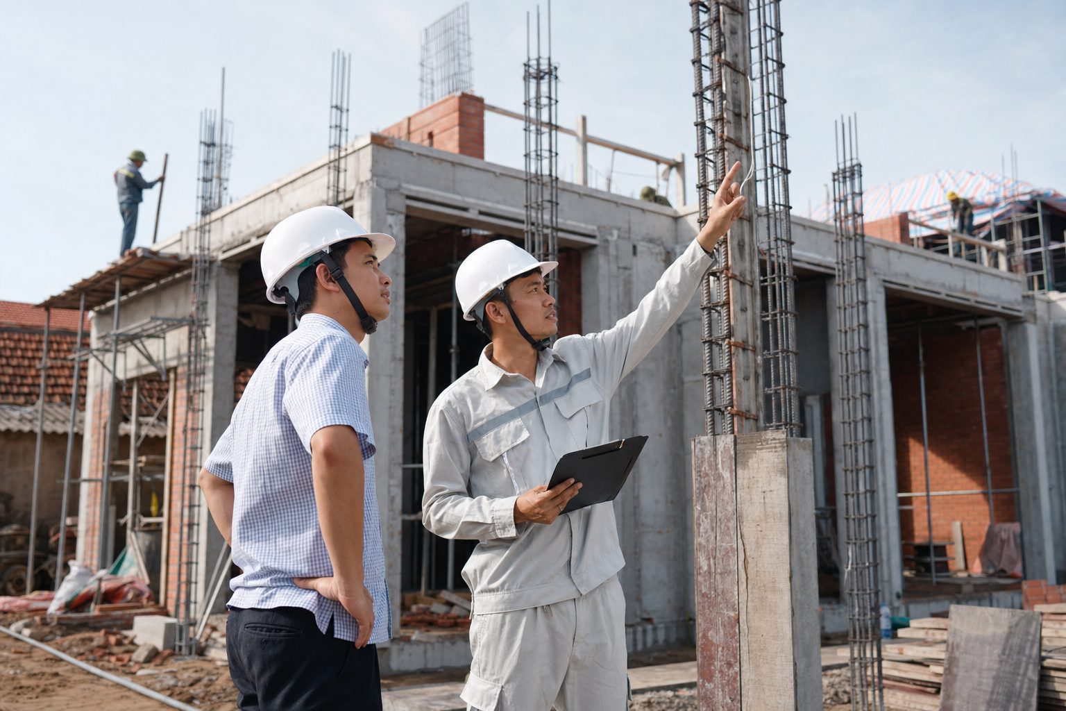 Giám sát thi công nhà ở cùng kỹ sư công trường